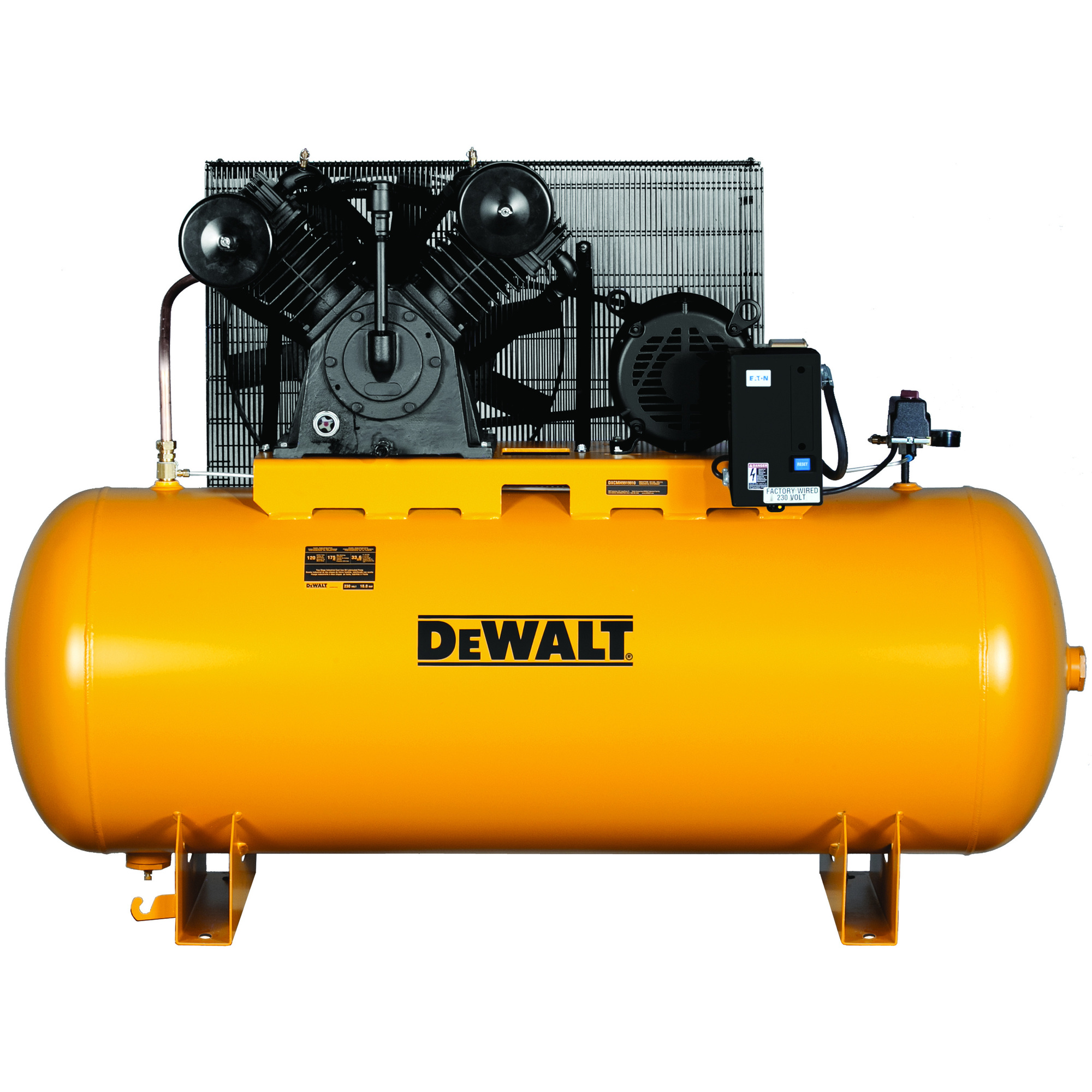 DEWALT 120 Gallon Air Compressor, Horizontal, Two Stage 10 HP, Model# DXCMH9919910